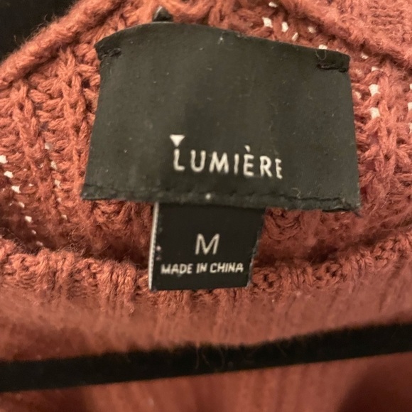 Lumiere Mauve open neck sweater size medium - Picture 5 of 8